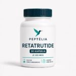 Peptélia Retatrutide 30 Kapseln, weiße Dose auf weißem Hintergrund