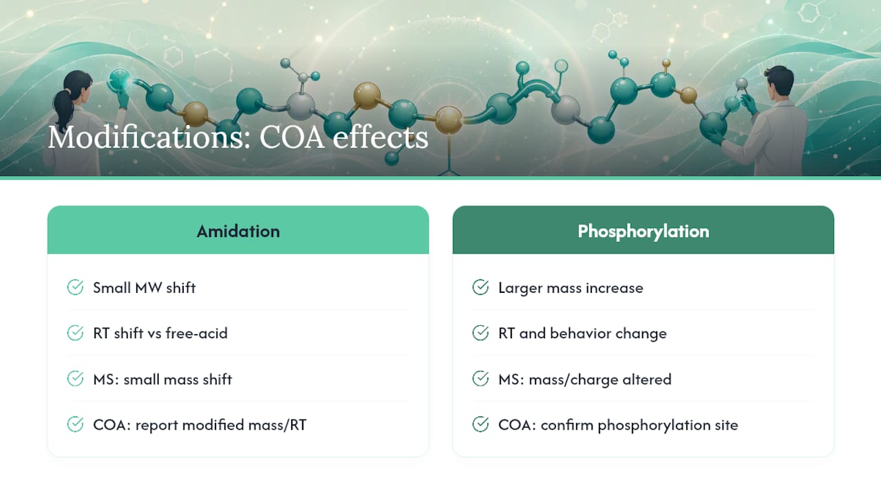Do Modifications Like Phosphorylation Or Amidation Change The Specs? — overview diagram